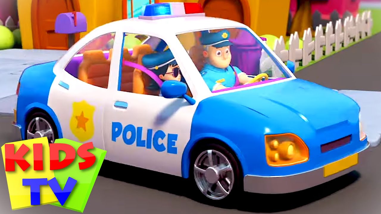 Wheels On The Police Car | Wheels On The Bus | Nursery Rhymes and Baby Rhymes Cartoon poster