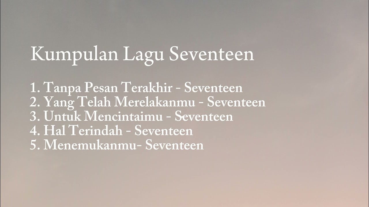 Kumpulan Lagu Seventeen poster